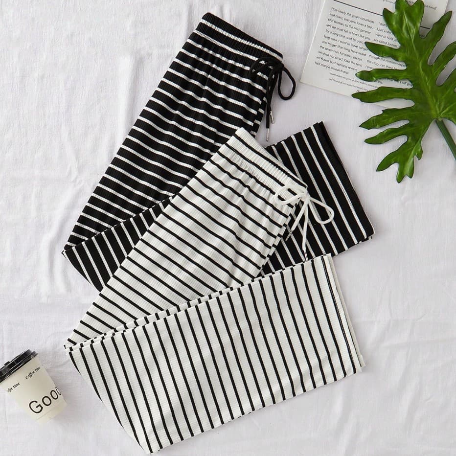 Striped Loungewear Trousers, image 4