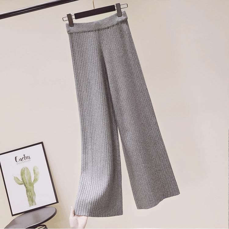 Straight-Leg Knitted Trousers, image 3