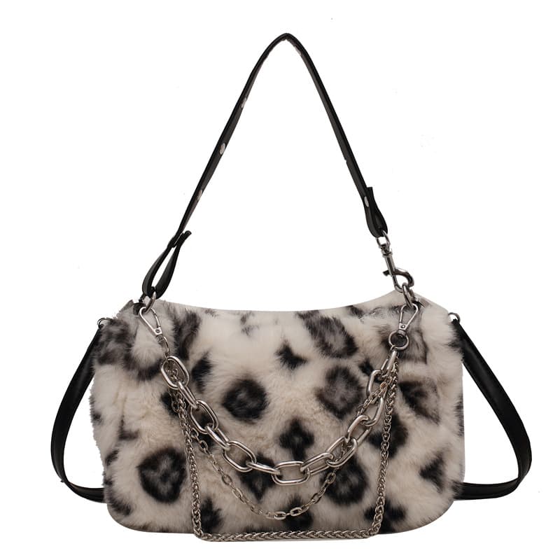 Plush Chain Shoulder Bag, image 1