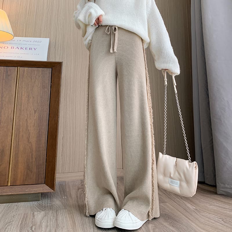 Knitted Wide-Leg Trousers, image 8
