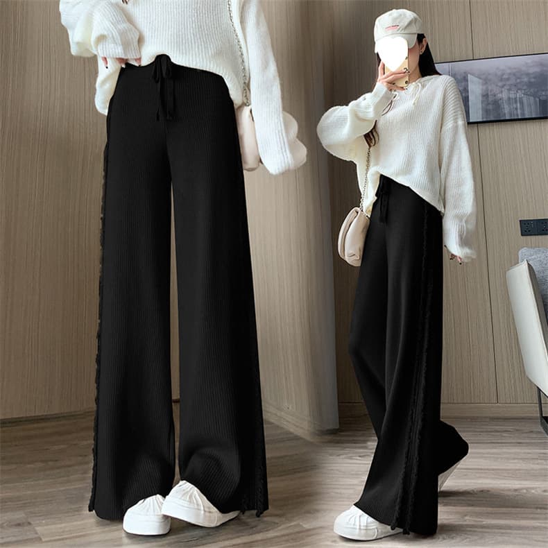 Knitted Wide-Leg Trousers, image 2