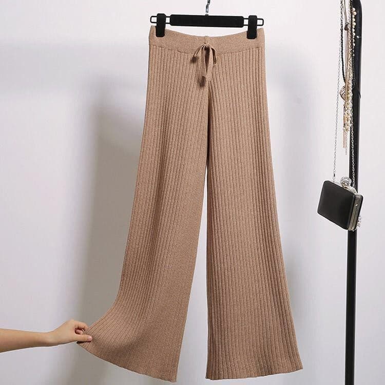 Straight-Leg Knitted Trousers, image 6