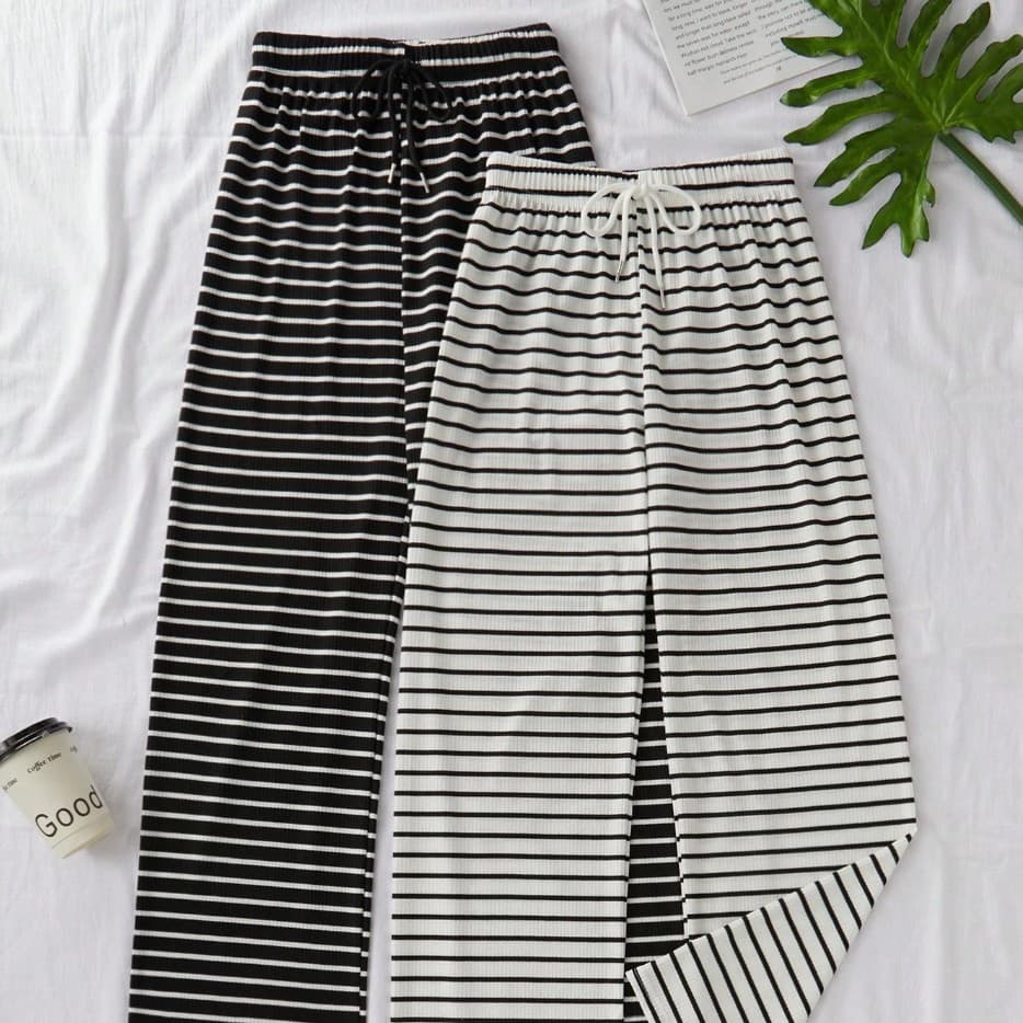 Striped Loungewear Trousers, image 1