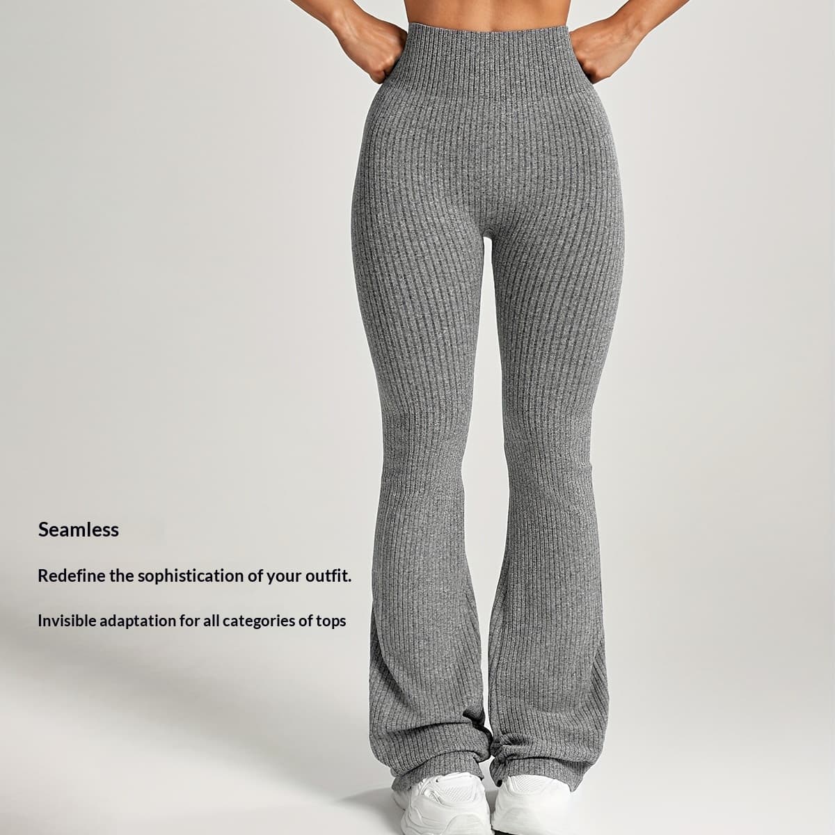 Ribbed Flared Trousers, image 1