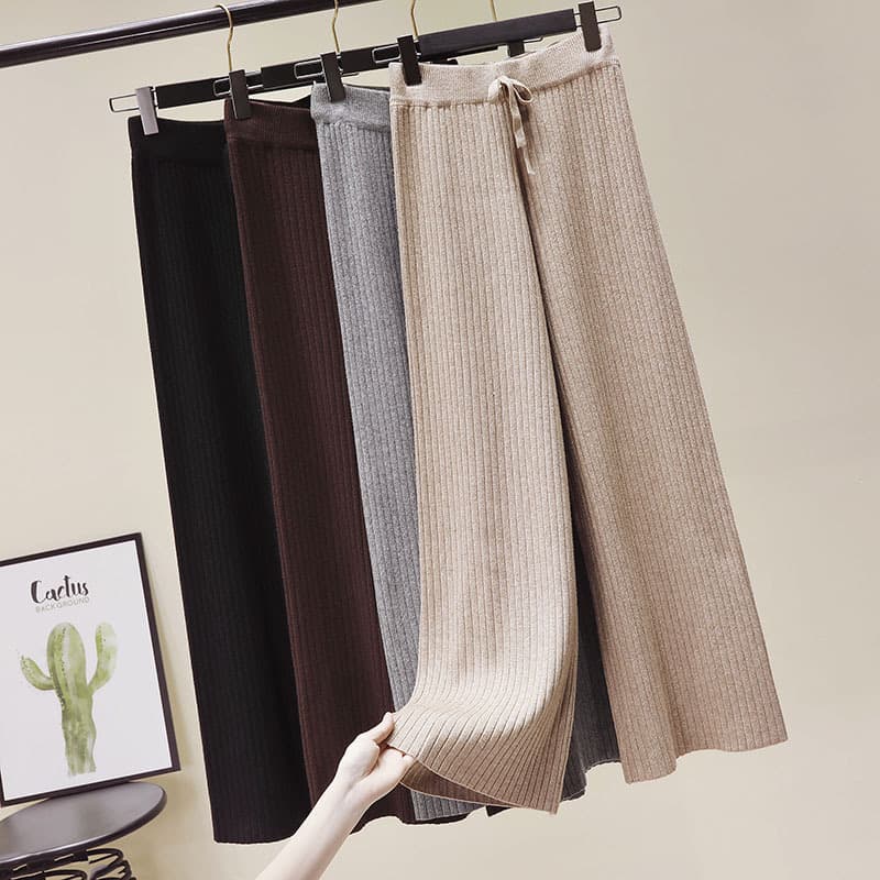 Straight-Leg Knitted Trousers, image 1