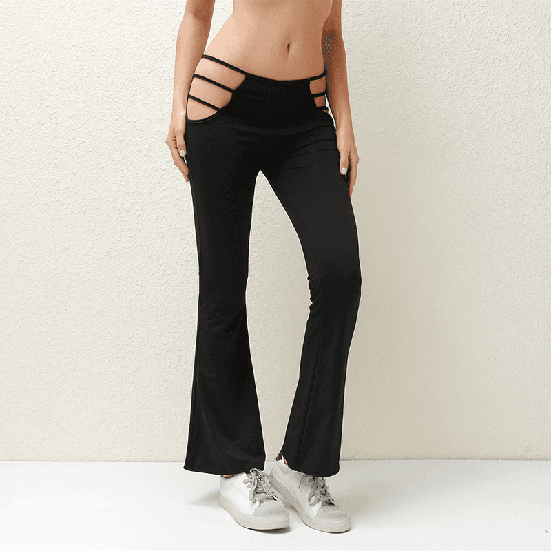 Hollow-Out Flared Trousers, image 1