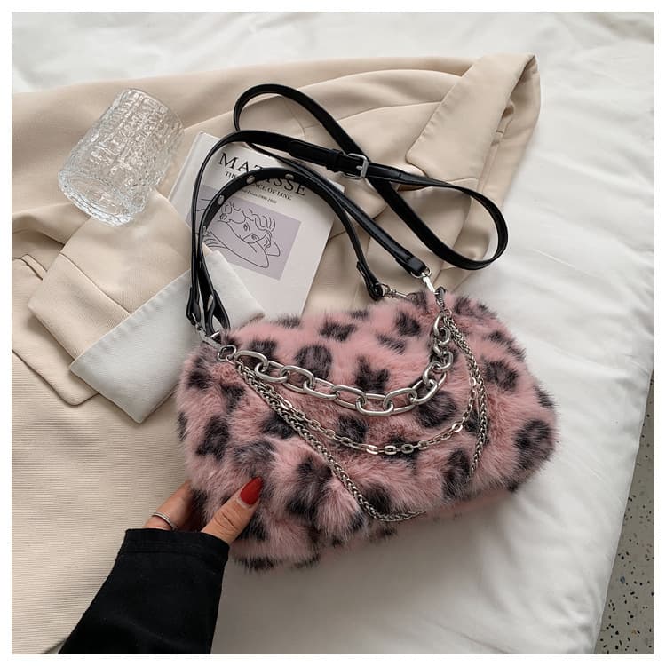 Plush Chain Shoulder Bag, image 2