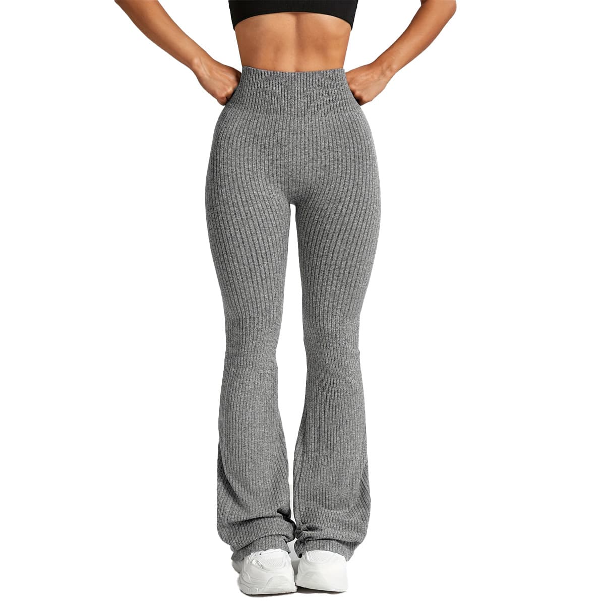 Ribbed Flared Trousers, image 2