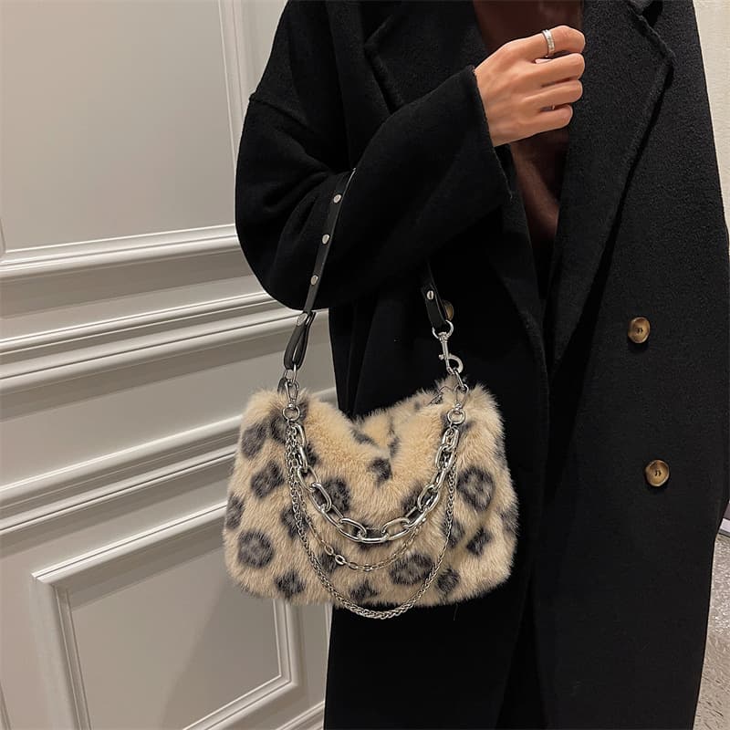 Plush Chain Shoulder Bag, image 7